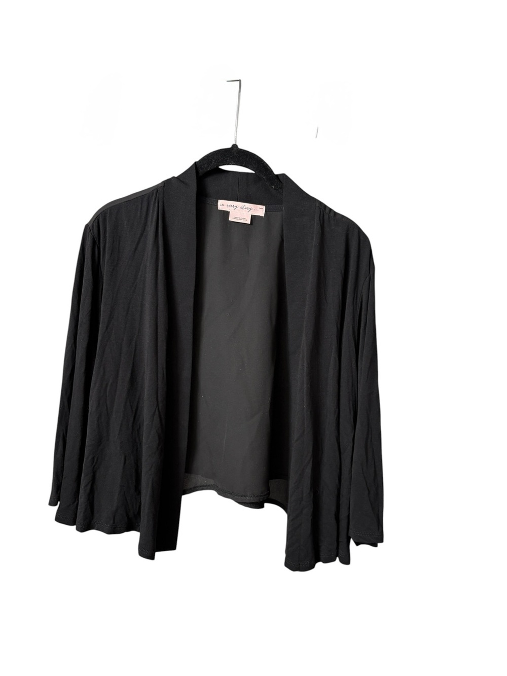 In Every Story Black Open-Front Women’s Cardigan, 3X